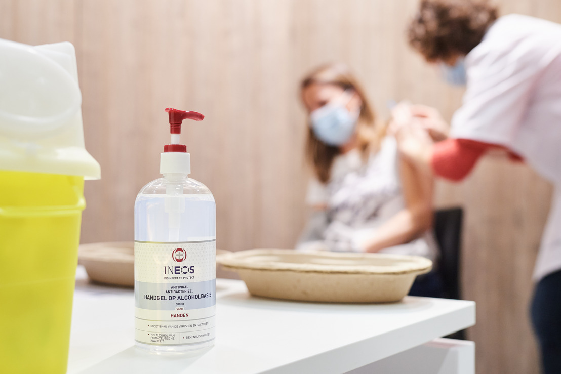 INEOS Hygienics supplies 75,000 litres of hand sanitiser as Flemish vaccination centres ramp up vaccination effort