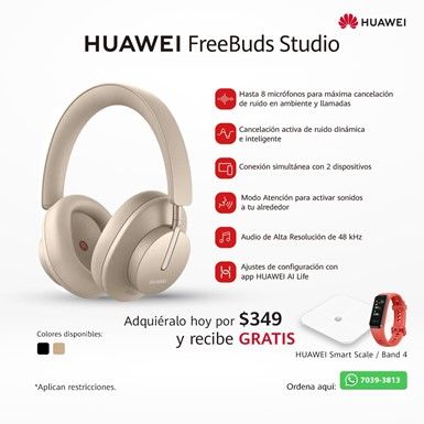 Auriculares Huawei Freebuds Studio Dorado