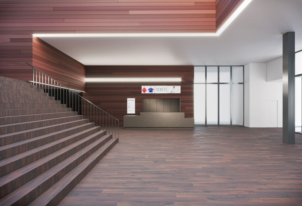 Aperçu hall d'entrée MoMu 2020, Image: Studio dos Santos