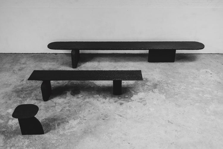 Kuro Monorisu - Black Monolith - Furniture Collection - Stool - Small Bench - Large Benche 