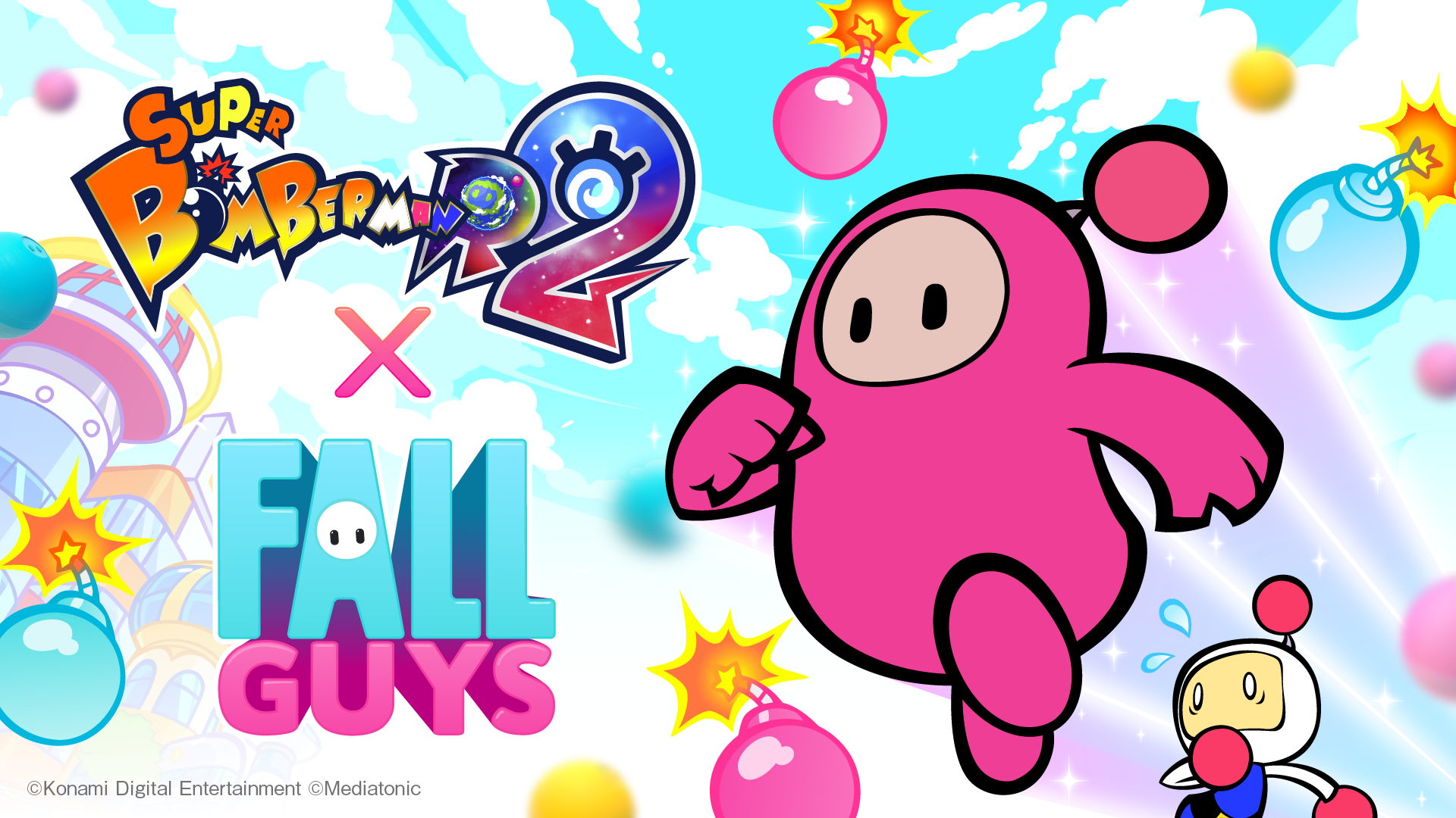 Explosion de haricots ! Fall Guys fait son retour dans SUPER BOMBERMAN R 2, pour toujours plus d’action explosive