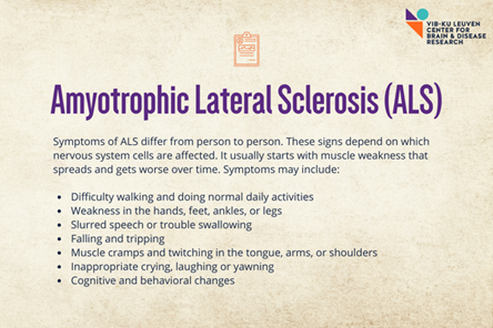 Common symptoms of ALS