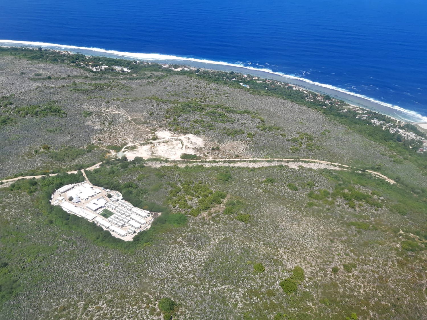An aerial view of the island of Nauru, 5 October 2018. Credit MSF