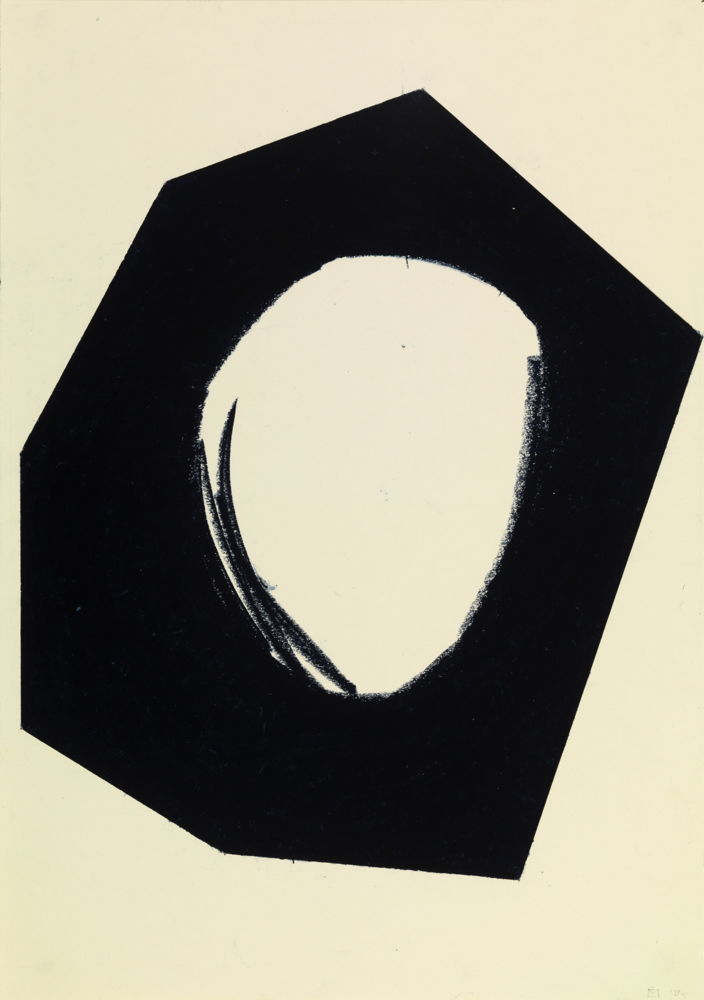 Maria van Elk, Bij het begin eindigen, door de hoek gerond, 1984, vetkrijt op papier, 42,0 x 59,5 cm, Collectie Stedelijk Museum Schiedam 3