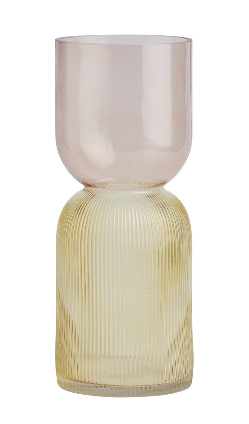 Habitat Citrine Ribbed Glass Vase, £20