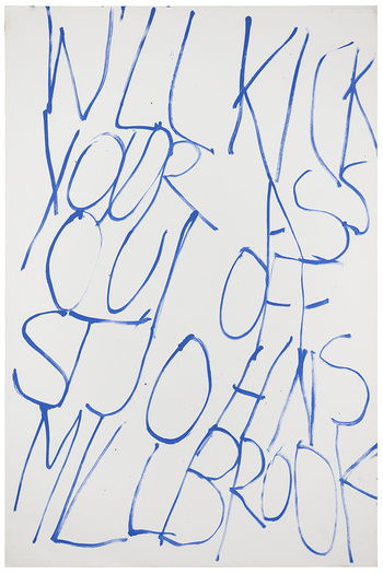 Philippe Vandenberg,
No title, ca. 2009.
Acrylic on paper.
110,3 x 73,2 cm. © Estate Philippe Vandenberg.
Courtesy the Estate and Hauser & Wirth.
Photo: Joke Floreal
