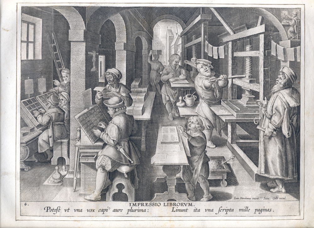 Nova Reperta - De uitvinding van de boekdrukkunst - Collectie Museum Plantin-Moretus