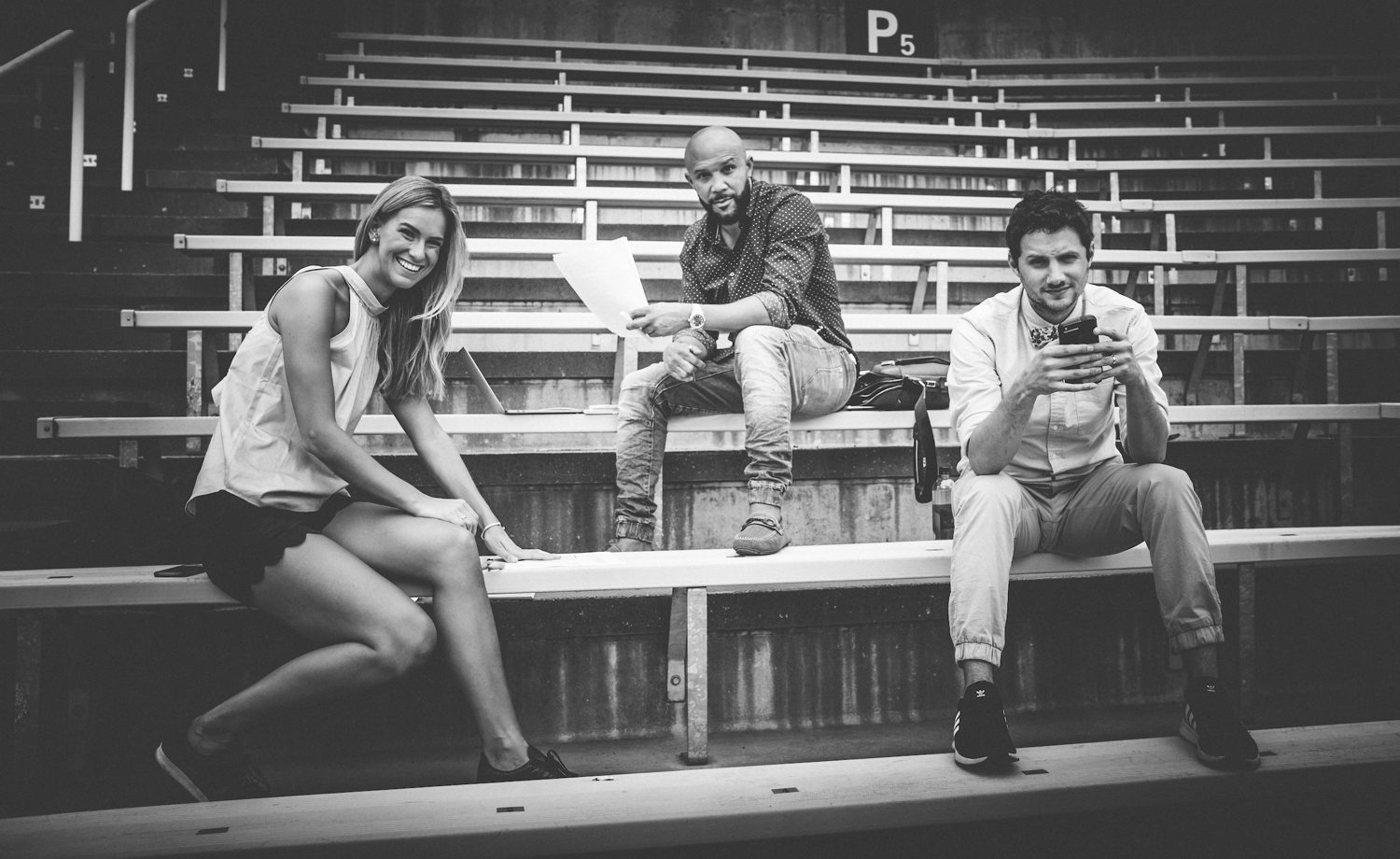 (L->R) Brodie Lawson, Davis Sanchez, and Max Rosenberg. Photo credit: Johany Jutras/CFL