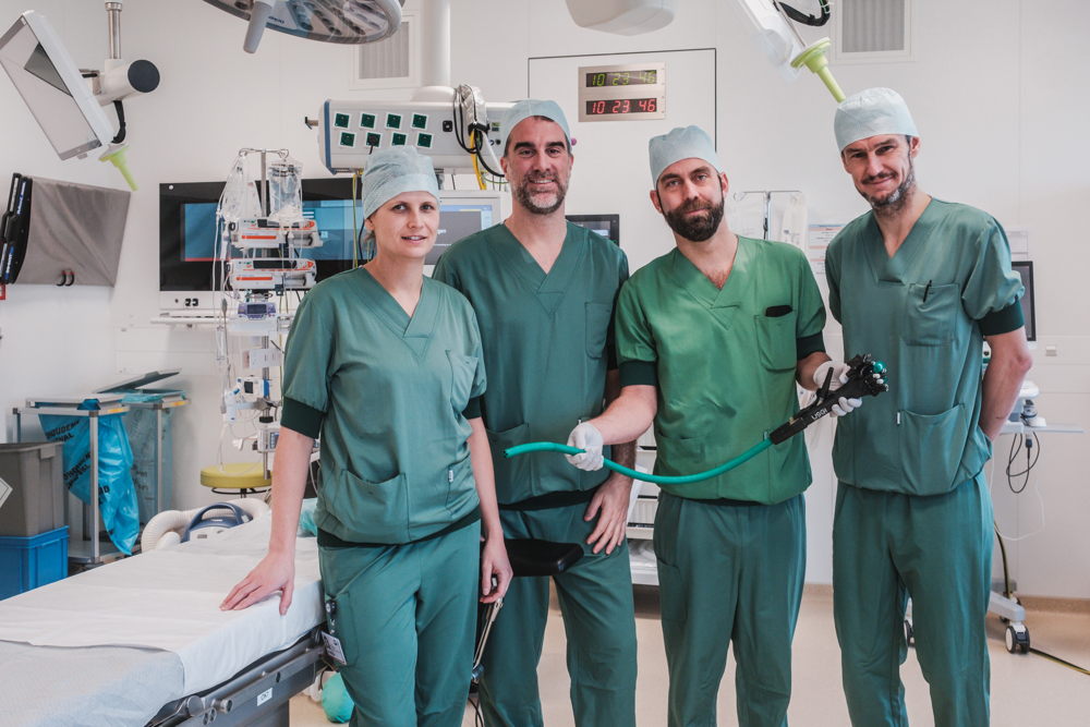 V.l.n.r. dr. Magali Blockhuys, dr. Roman Turro, dr. Stijn Heyman en dr. Bart Gypen. (Foto: ZAS)