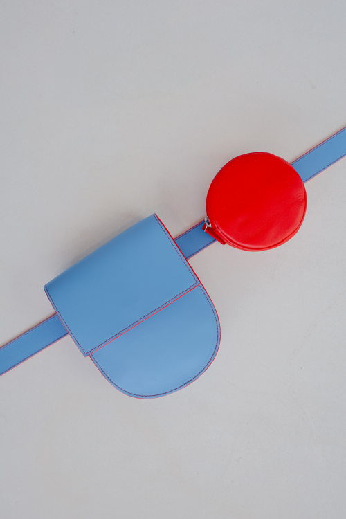 Belt Bag Bleu Ciel Red Stitched €440
