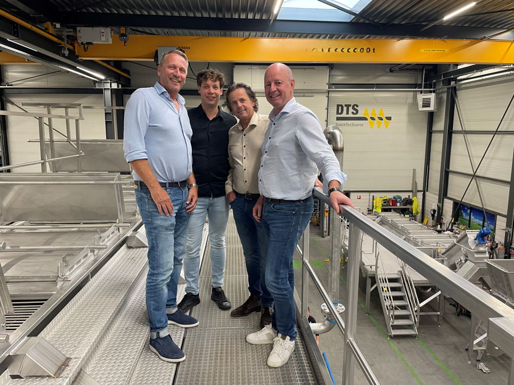 Peter Stouwe van DTS, Vincent Wunnink van DTS, Marco Peeters van Romonta en Lode De Boe van Sticomax