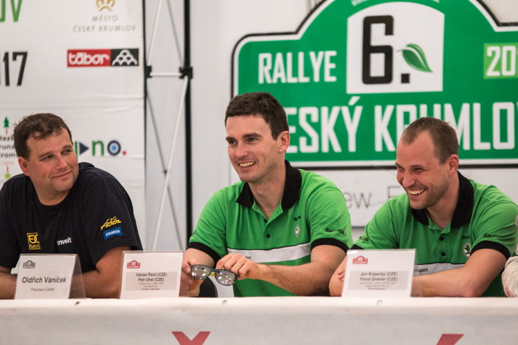 Jan Kopecký and co-driver Pavel Dresler (CZE/CZE), driving a ŠKODA FABIA R5, want to continue their winning streak in the Czech Rally Championship at Rally Hustopeče.
