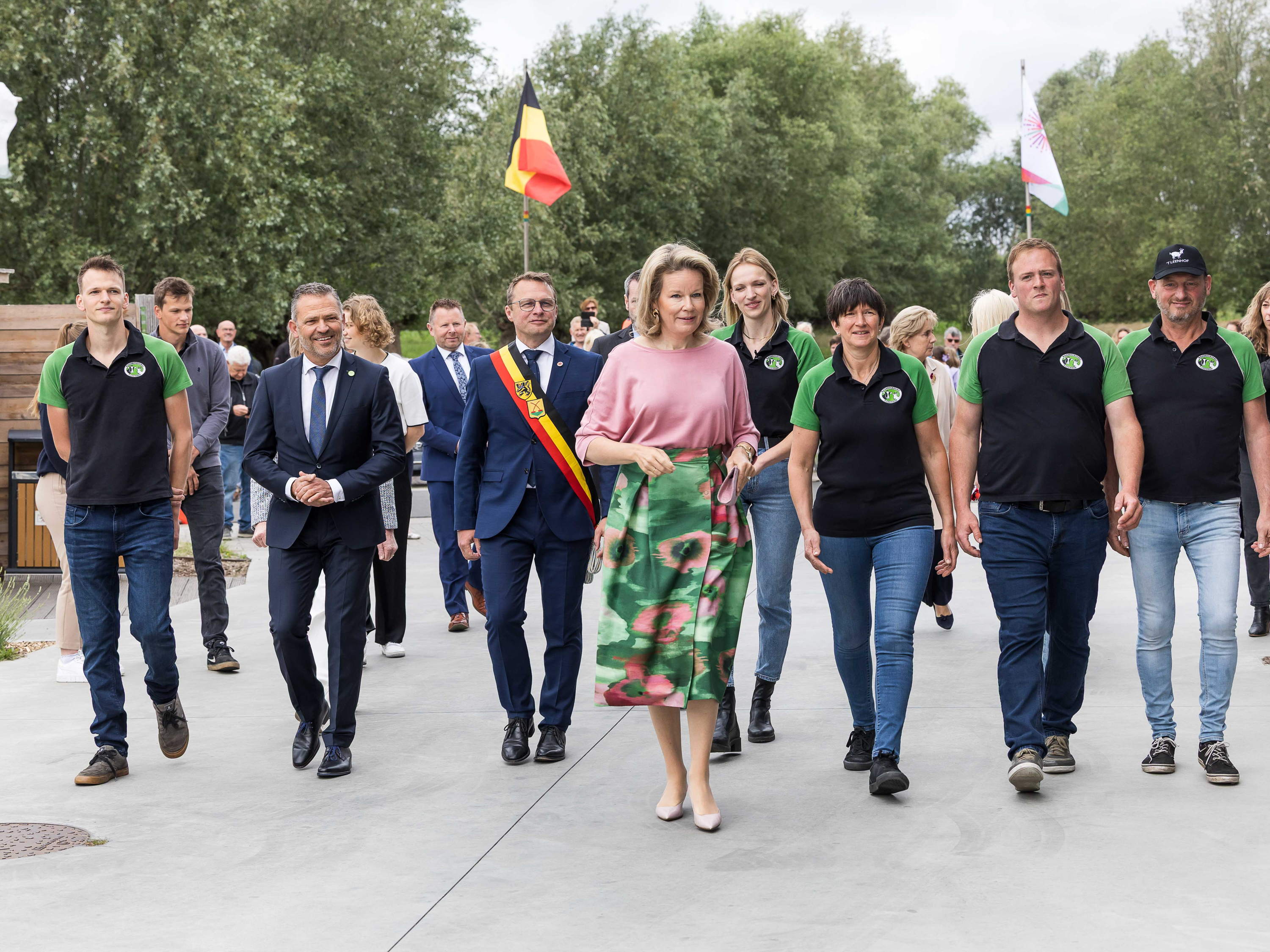 Koningin Mathilde bezoekt landbouwbedrijf 