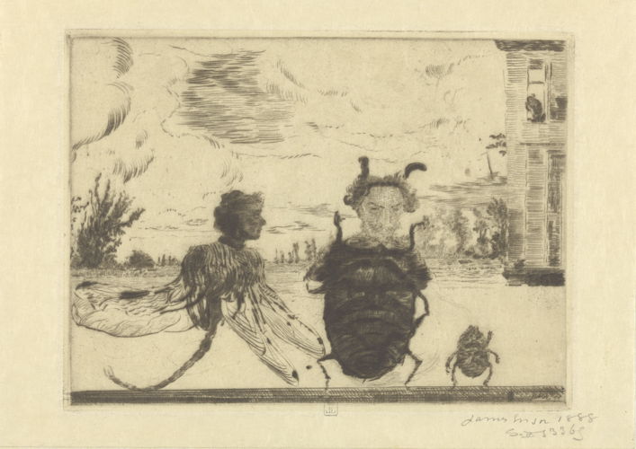 James Ensor, Eccentric insects, 1888. Etching, 114 x 154 mm. KBR, inv. S.II 53365 © KBR