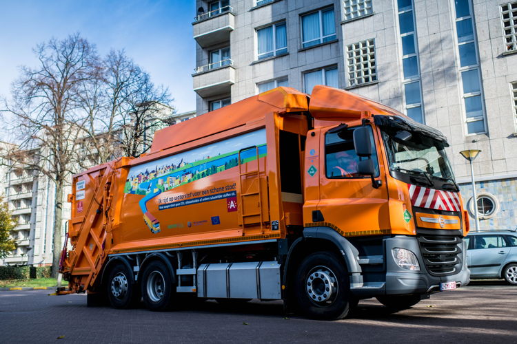 Huisvuilwagen op waterstof © Dries Luyten