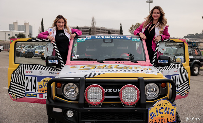 Rallye des Gazelles 2022: Rafaella Szabo-Witsel en Rachel Licata aan boord van de Suzuki Jimny