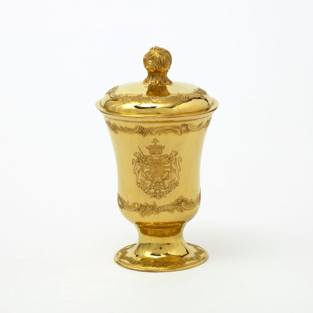 A Russian gold beaker and lid, St   Petersburg, 1760   © the Rosalinde and Arthur Gilbert   Collection, on loan to Victoria and   Albert Museum, London 