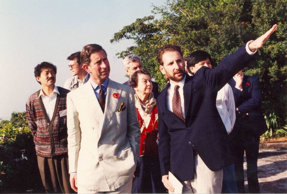 Prince Charles visits the Kadoorie farm in 1994
