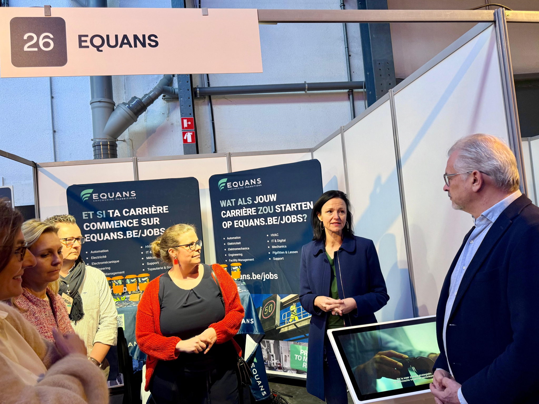 Ontslagnemend Brussels minister van Werk Bernard Clerfayt was ook aanwezig op de jobdag.