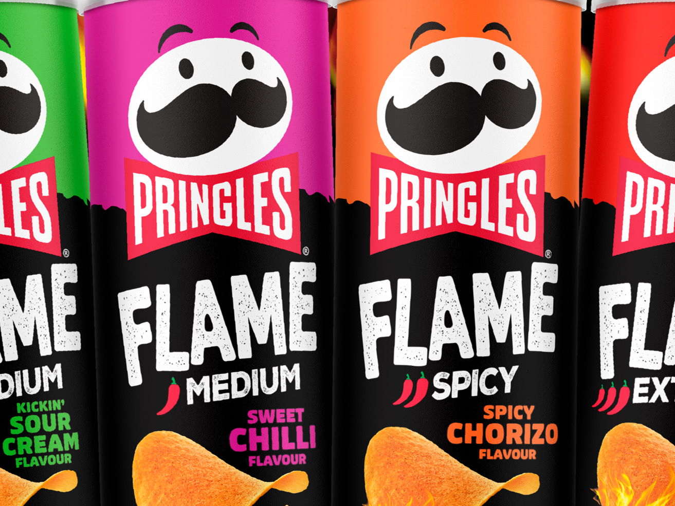 Pringles voegt Sweet Chilli en Spicy Chorizo toe aan het Flame-assortiment