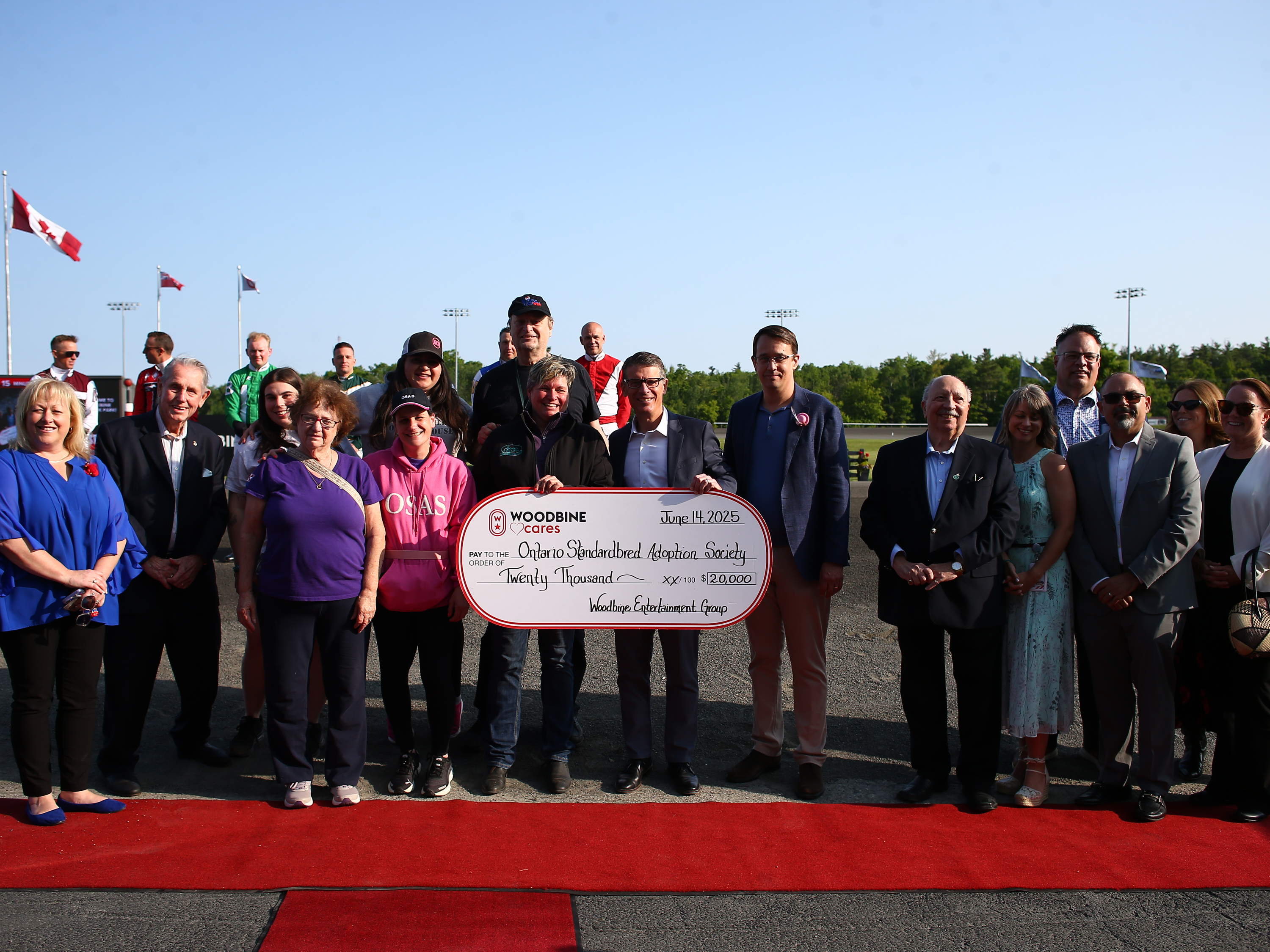 Woodbine Entertainment Quadruples Support for Ontario Standardbred Adoption Society with $20,000 Donation  