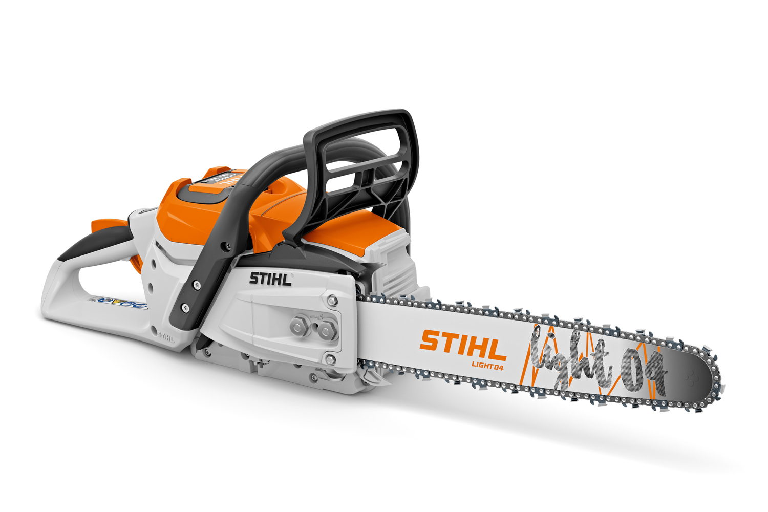 De STIHL MSA 300 is op dit moment de krachtigste accukettingzaag op de markt. Met haar smalle bouwvorm, haar uitstekende evenwicht en het efficiënte antivibratiesysteem toont de kettingzaag zich uiterst ergonomisch en spaart ze de krachten van de gebruiker.