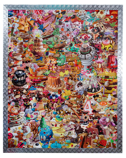 Victor Crepsley, Dough-Re-Mi, 2021, diverse materialen, 160x125cm, collectie kunstenaar