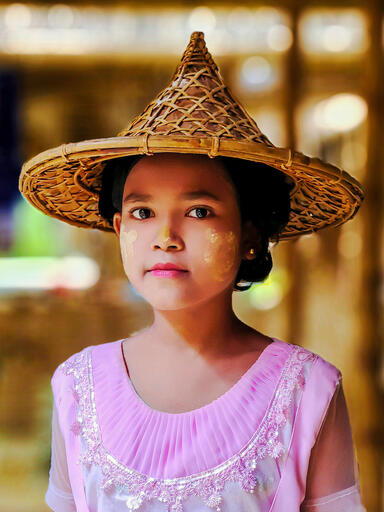 Asofa, a Rohingya girl, poses in a traditional outfit. Cox’s Bazar, Bangladesh, October 2023 © Sahat Zia Hero