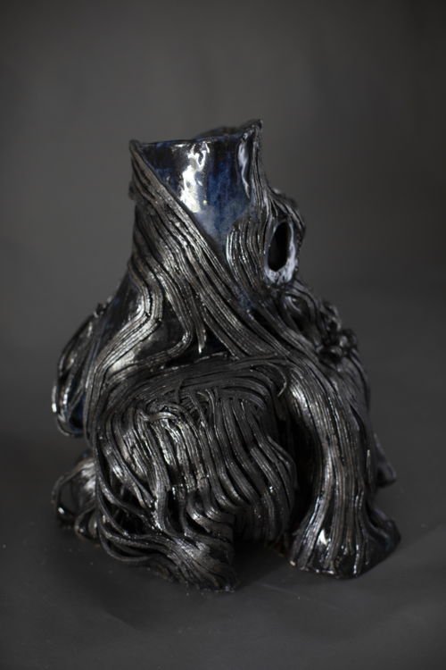 Nathalie Campion_Souche 19 sanglier_2020_hand-built glazed stoneware sculpture_25 x 18 x 17 cm_unique piece_©Christophe Beaucame