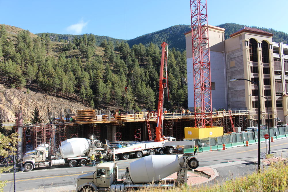 Workers poured 370 Cubic yards of concrete 