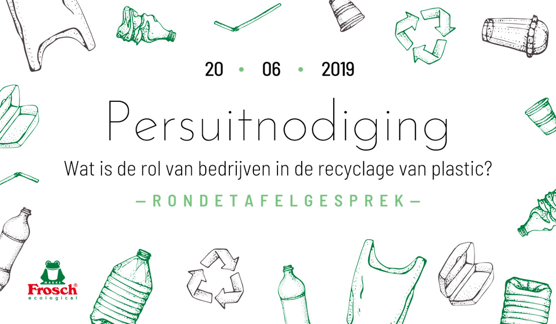 Uitnodiging voor rondetafelgesprek: Frosch en Belgische actoren delen oplossingen voor de overconsumptie van plastic