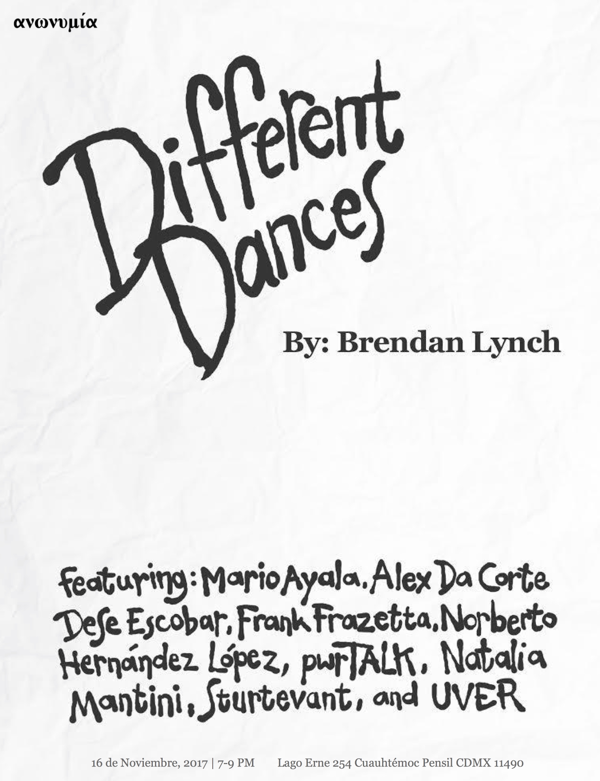 Anonymous Gallery presenta DIFFERENT DANCES de Brendan Lynch