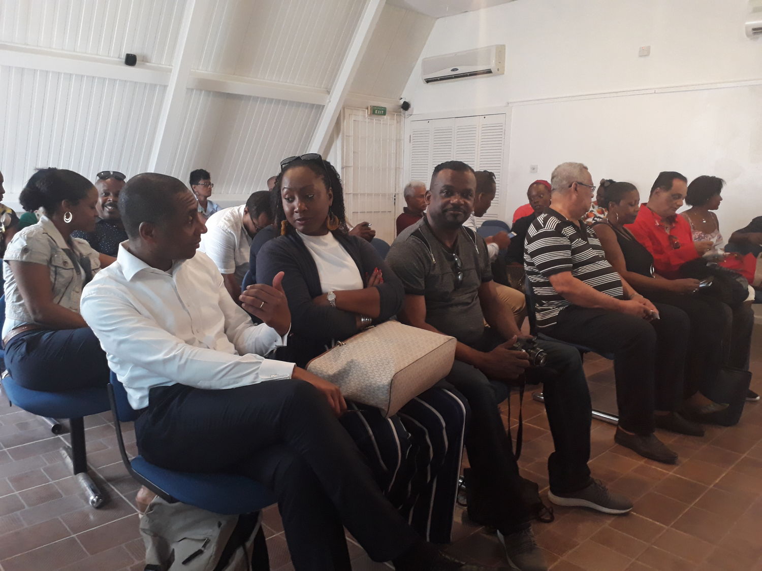 Délégation d'institutionnels et de chefs d'entreprises de Martinique, Guadeloupe et Guyane française en rendez-vous d'affaires à l'Alliance Française de Sainte-Lucie dans le cadre de la  Caribbean Business Cruise 2019