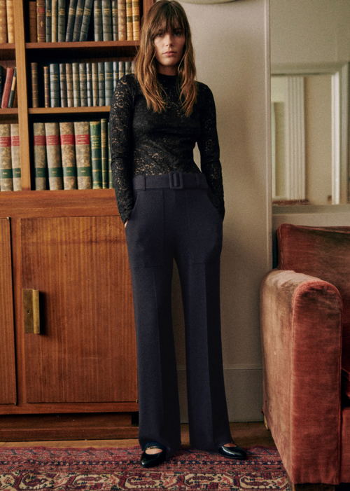 Sézane -Pantalon MARIUS marine - 130€