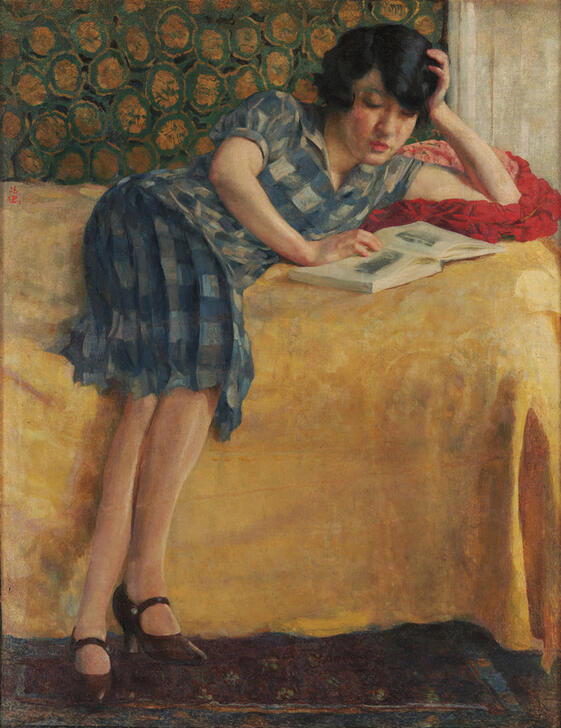 "Jiang Biwei Reading", 1920s. Xu Beihong. AKG10178403 ©akg-images