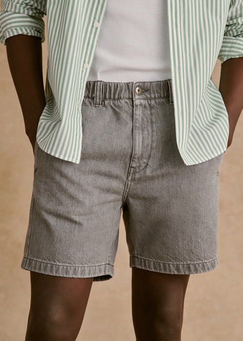 Octobre Editions - Short Tiber Gris Delave - 85€