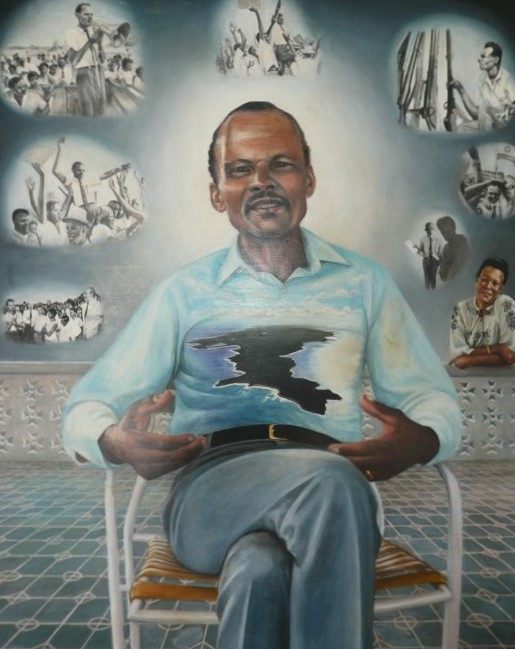 Artistic representation of Anguilla's 'Father of the Nation' Ronald Webster
