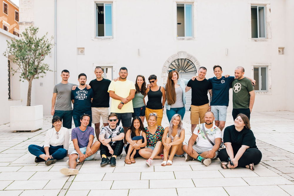 Prezly team photo, company retreat to Croatia 2021