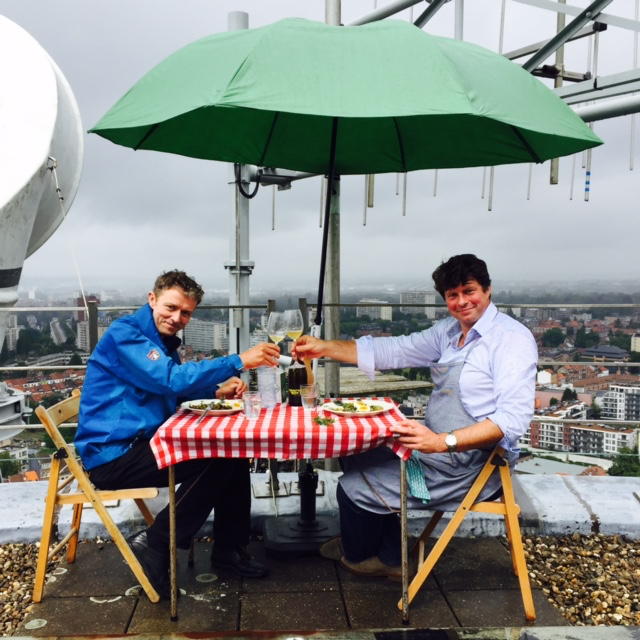 Frank en Wim koken op de VRT-toren