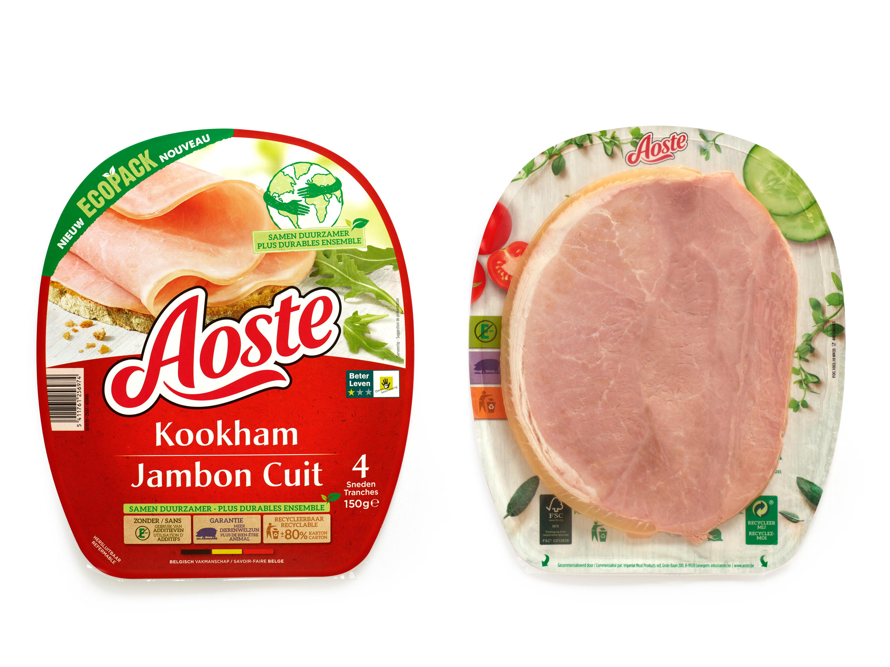 Aoste vermindert plastic in verpakking met 60%