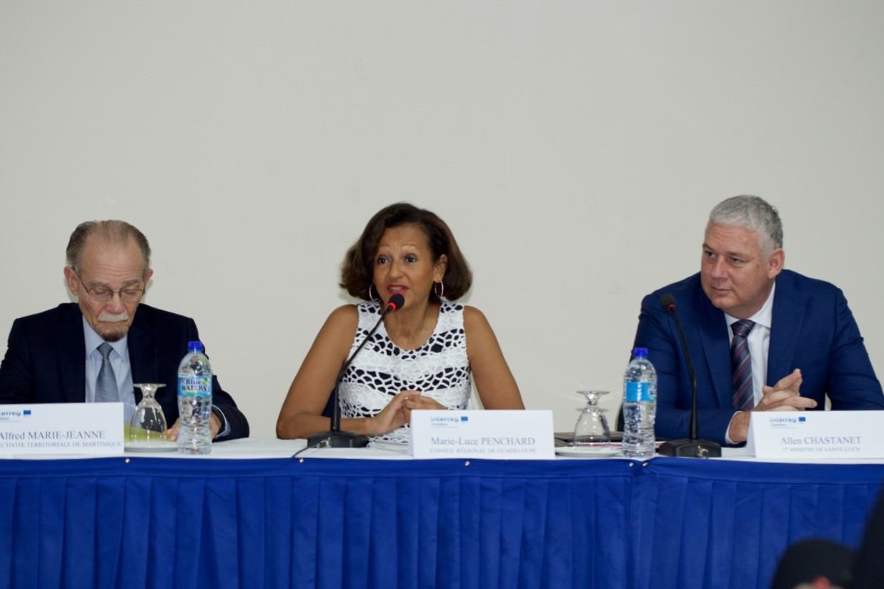 Marie-Luce Penchard, Regional Council of Guadeloupe, delivering welcome remarks.