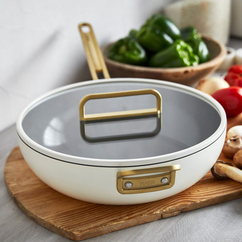 GreenPan™ Stanley Tucci™ Ceramic Nonstick 33cm Stanley Pan with Lid, Carrara White €235,00 GreenPan™ Stanley Tucci™ Ceramic Nonstick 33cm Stanley Pan with Lid, Carrara White €235,00