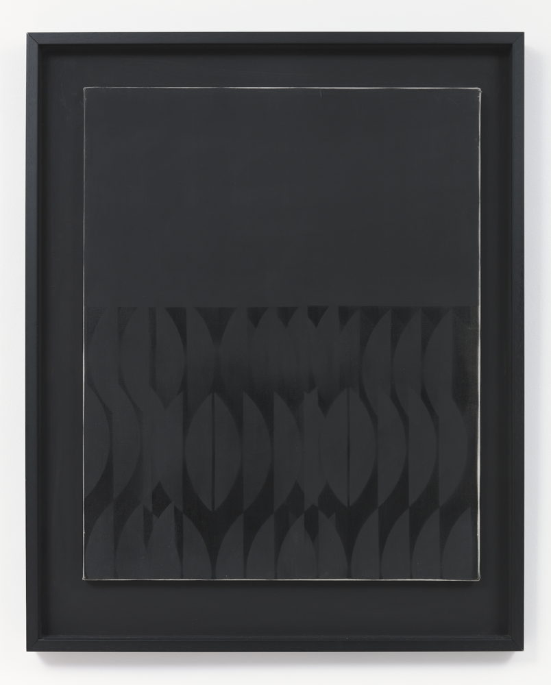 Walter Leblanc, Torsions Schématiques, 1963. Airbrush on paper, black paint. Image by We Document Art