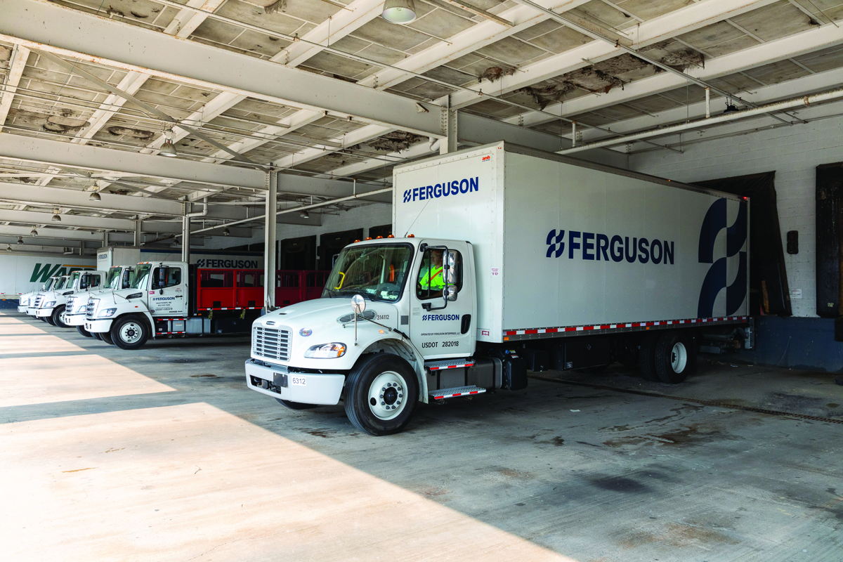 Once in operation, the F550 Fuel Cell Prototype Chassis Work Truck will run within the Ferguson fleet and generate real-world usage data for Ford. This is an image for Ferguson's current fleet. An image of the prototype is not yet available.