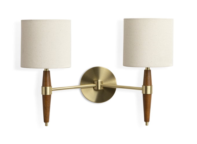 Habitat Century Wood Brass 2L Wall, £45