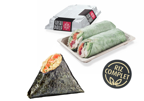 Fraîcheur sur le pouce avec les nouveaux encas Triki et Verde au riz complet Genmaï de Sushi Daily