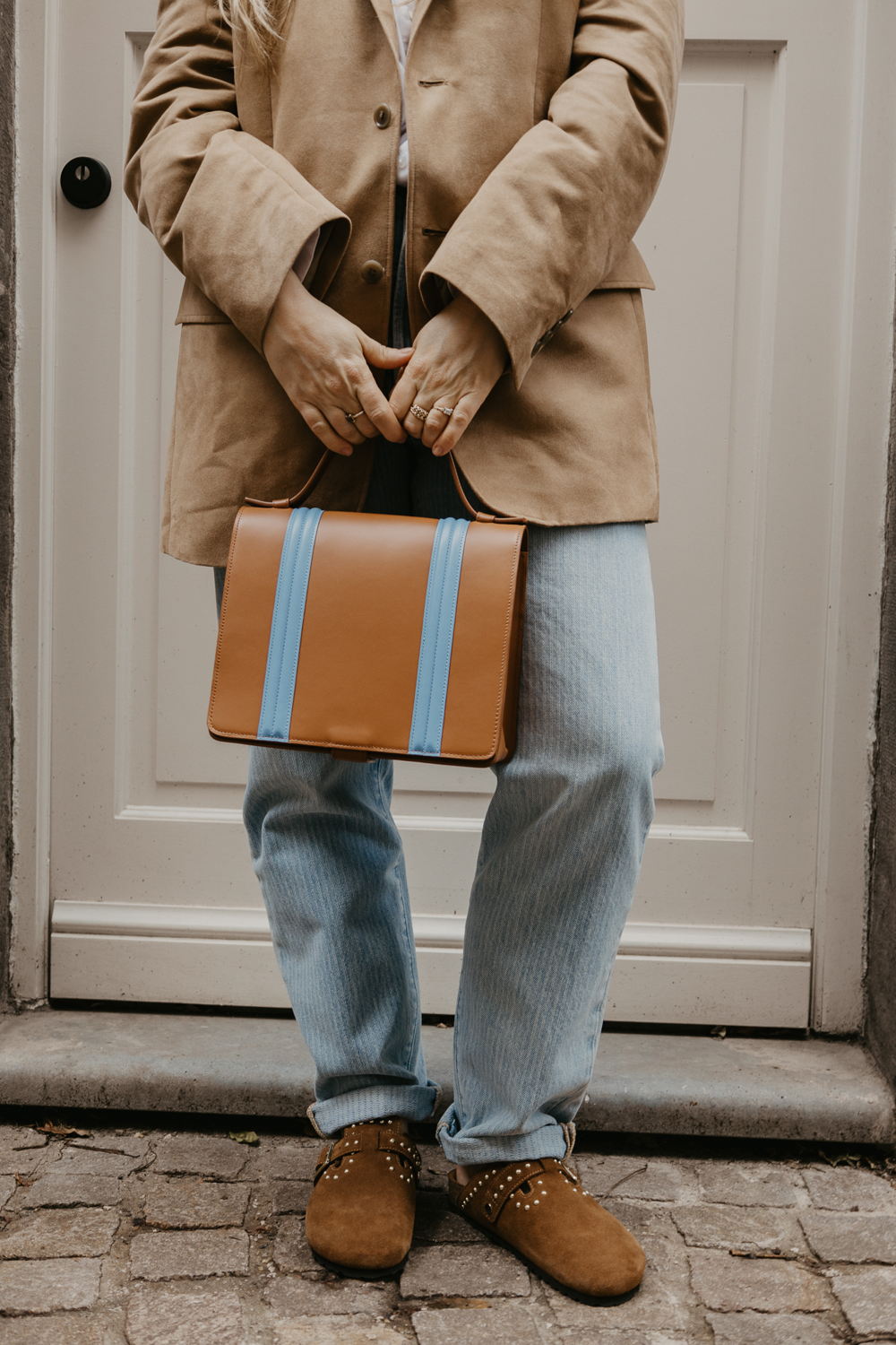 Mieke Dierckx_Doublé cognac bleu ciel €475 (2)