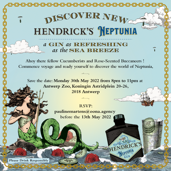 SAVE THE DATE : HENDRICK'S GIN NEPTUNIA
