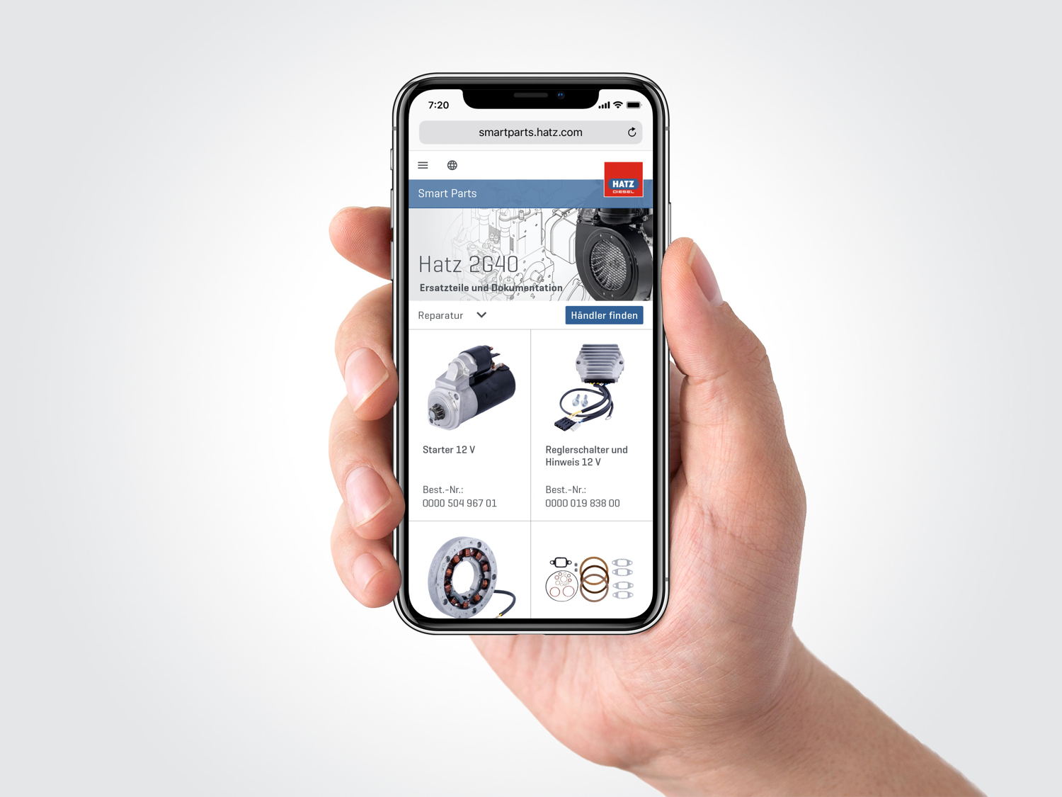 Hatz Smart Parts für den universellen Zugriff über alle modernen Smartphones und Tablet PCs
