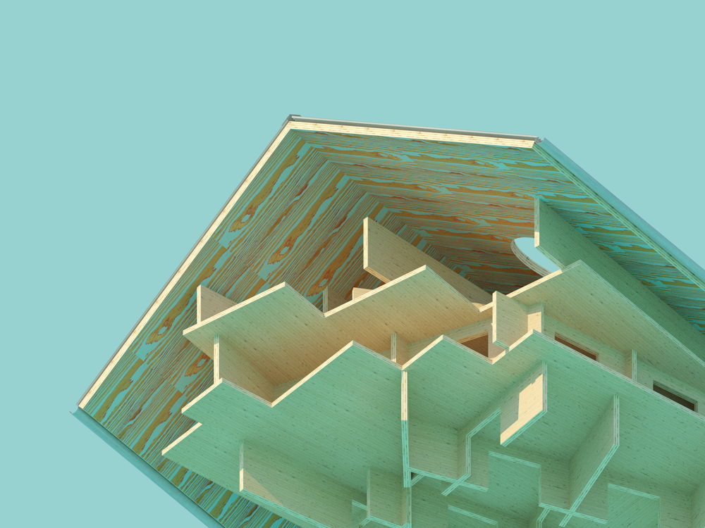 “Home, A Pile of CLT”, Worm’s Eye View by Edgar Rodriguez “Home, A Pile of CLT”, Worm’s Eye View by Edgar Rodriguez